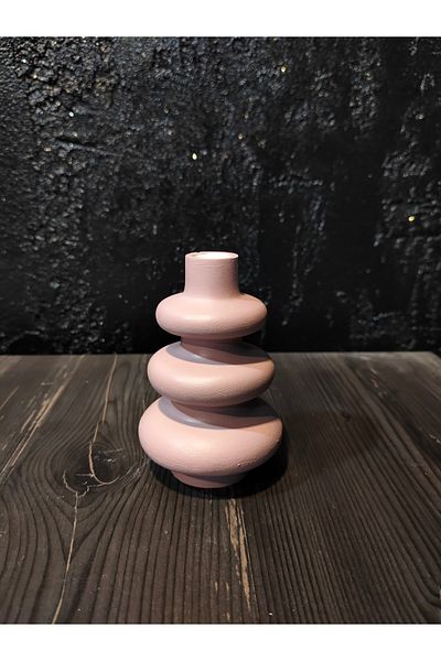 ÇINARASYADAHOME Circular Decorative Vase Object Minimal Twist Vase 10 cm
