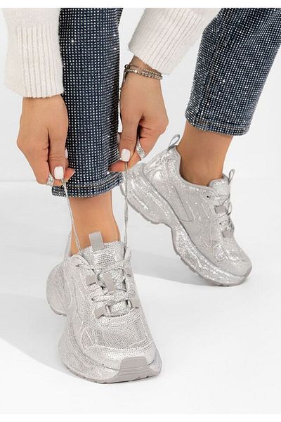 B T Shoes Sneakers dama Naoma argintii