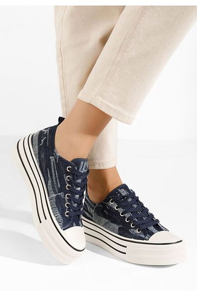 B T Shoes Tenisi cu platformă Alethea V3 denim