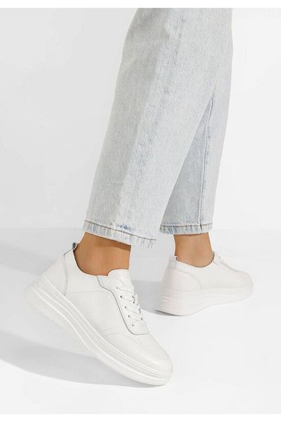 B T Shoes Teniși femei Haidi albi