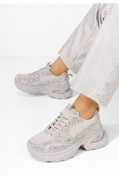 B T Shoes Sneakers cu platforma Alysia gri