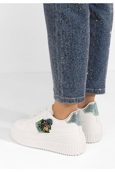 B T Shoes Sneakers cu platforma Rosaura albi