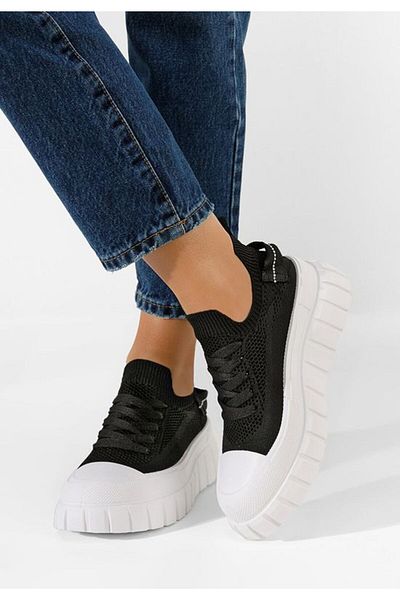 B T Shoes Andromeda women's black sneakers