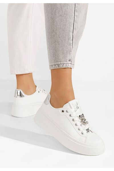 B T Shoes Sneakers cu platformă Amale albi