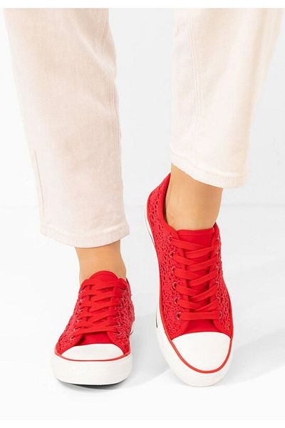 B T Shoes Tenisi dama Genevive rosii