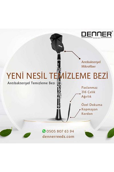 PUANDORG Lavetă de curățare pentru clarinet Denner (tampoane pentru clarinet) Microfibră antibacteriană și caracteristică de lustruire a perdelei