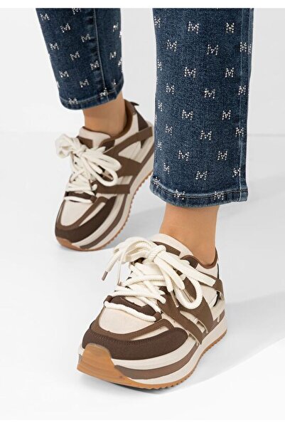 B T Shoes Кафяви кецове на платформа Pannyssa