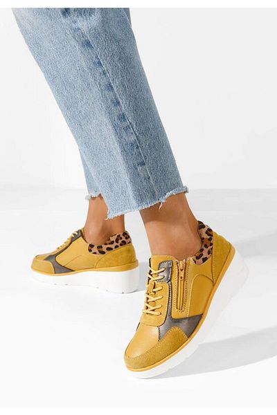 B T Shoes Sneakers dama piele Imari galbeni