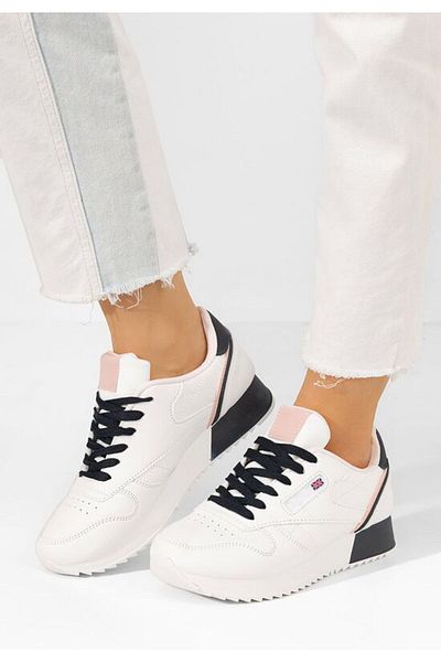 B T Shoes Teniși dama Linny albi