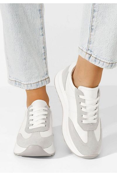B T Shoes Teniși dama Gezelle albi