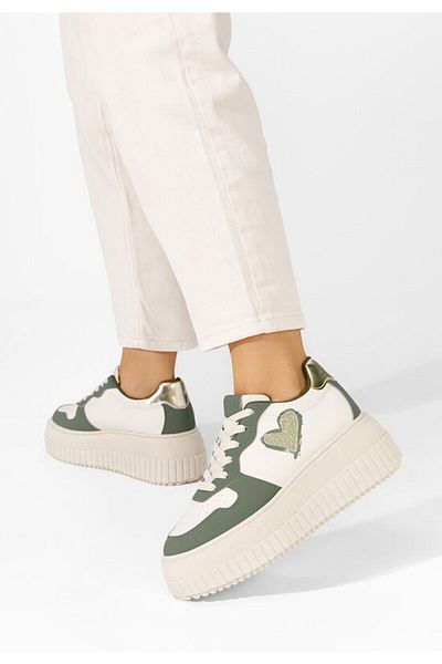 B T Shoes Sneakers cu platforma Minh verzi
