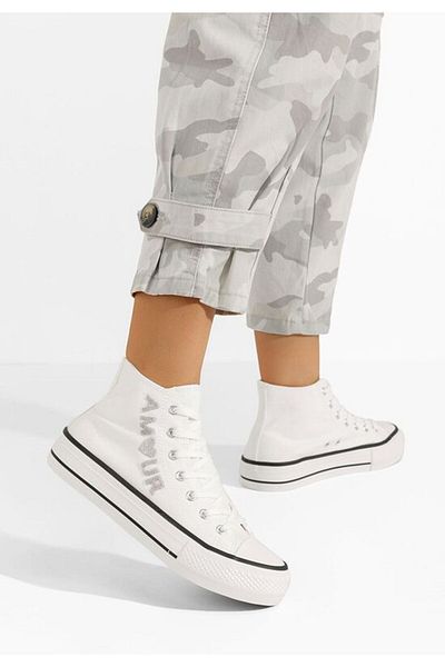 B T Shoes Tenisi inalti dama Sedecta albi