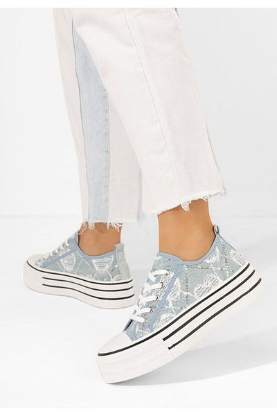 B T Shoes Denim Rozanna în carouri pentru tenis