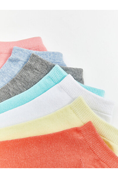 LC Waikiki Lcw Kids Vivid Orange Basic Girls' Booties Socks 7-Piece (S4)