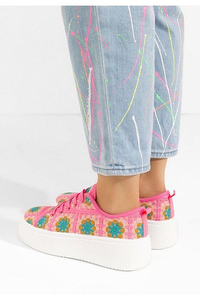 B T Shoes Maricruz pink platform sneakers