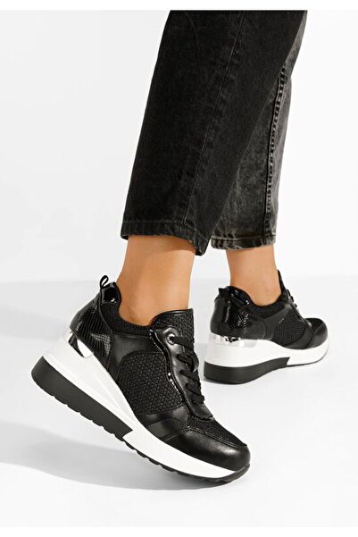 B T Shoes Sneakers cu platforma negri Arilova