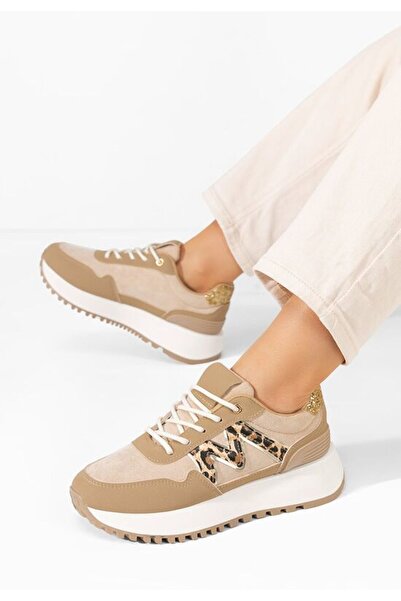 B T Shoes Teniși cu platformă Ahri kaki