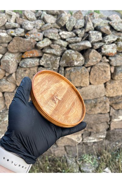 HBSİ Natural Hornbeam Tree Presentation Oil Pot Stand / Presentation Plate / Breakfast / Snack Bowl