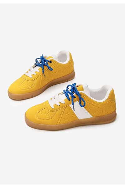 B T Shoes Lahoma women's yellow sneakers