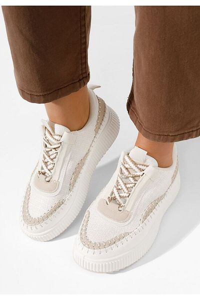 B T Shoes Beige Tenerife platform sneakers