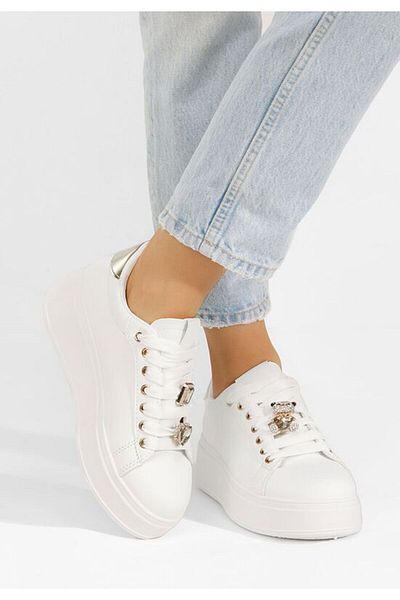 B T Shoes Sneakers cu platformă Ralia albi