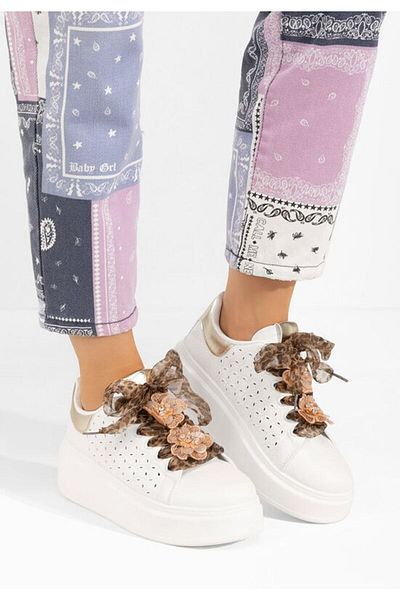 B T Shoes Sneakers cu platformă Lera albi