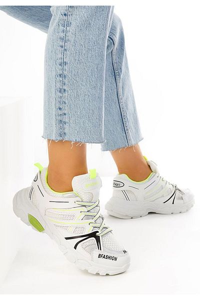 B T Shoes Teniși dama Merano Albi