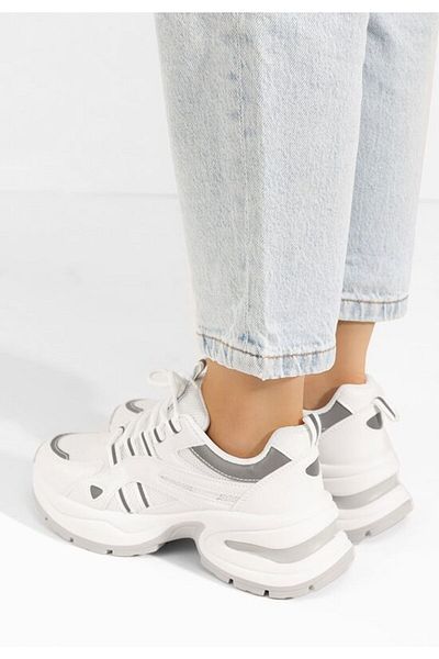 B T Shoes Sneakers cu platforma Jennifer albi