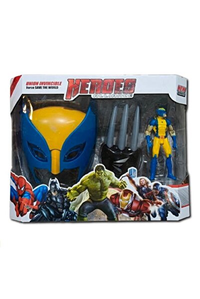 HEROSE مجموعة لعب قناع ولفيرين ومخالبه وتأثيرات الضوء