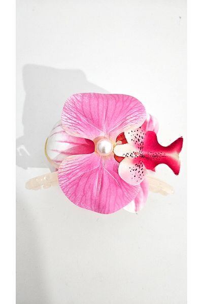 cityvision Orchid Flower Pearl Latch Buckle 10 cm Double Sided 1 Piece