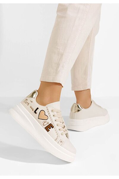 B T Shoes Sneakers cu platforma Stephenie bej