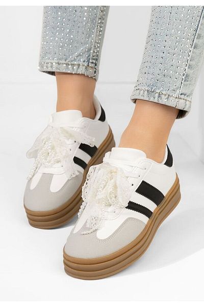 B T Shoes Sneakers dama Roxanne albi