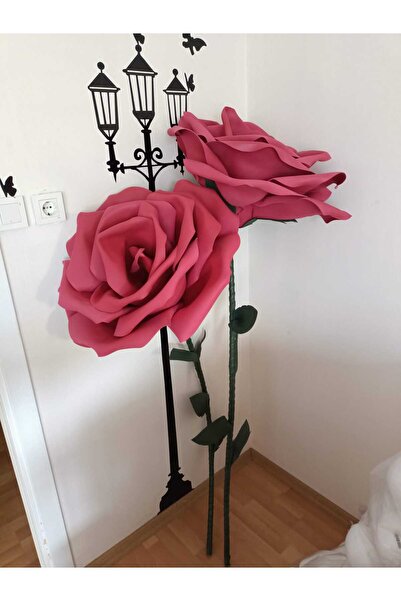 Rose bloome Eva gül tasarım kırmızı dev boy vazo çiçeği 1.60 cm