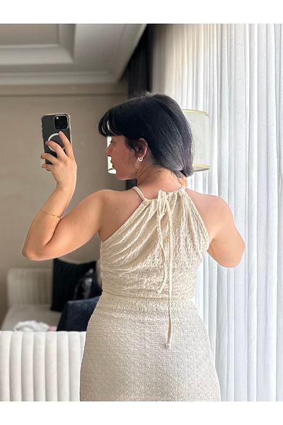 SANDY FASHİON Σετ Crop με λεπτομέρεια με σχισμή