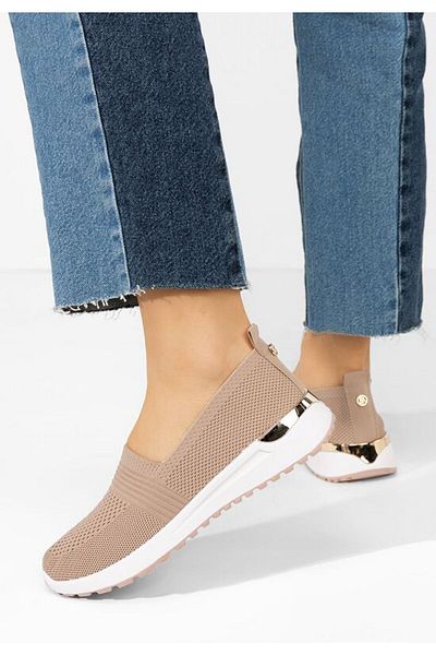 B T Shoes Tenisi dama Slip-On Antrea V3 kaki