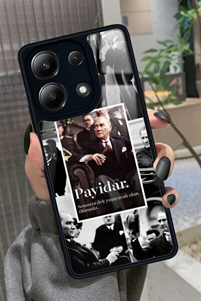 Snacase Xiaomi Redmi Note 13 Pro 4G Uyumlu Atatürk Poster Tasarımlı Glossy Pr...