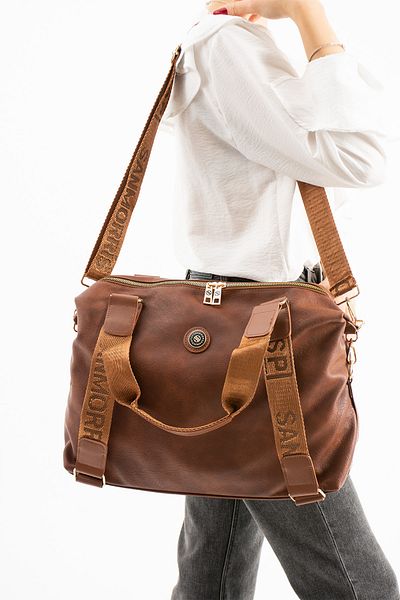Sanmorris 1432 Sanmorris Branded Multi-Eye Hand and Shoulder Bag with Adjustable Cross Strap