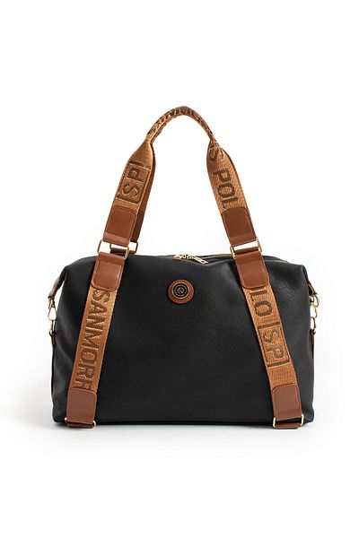 Sanmorris 1432 Sanmorris Branded Multi-Eye Hand and Shoulder Bag with Adjustable Cross Strap