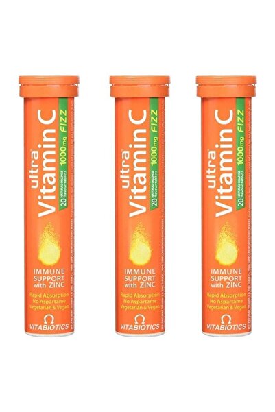 Vitabiotics أقراص فوارة فائقة الفيتامين سي 20 3 قطع