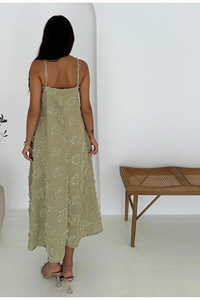 Noa Noa Tassel Linen Dress with Strap