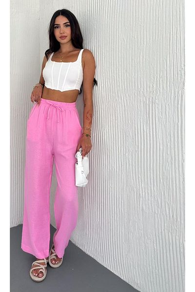 Noa Noa Muslin Fabric Wide Leg Trousers