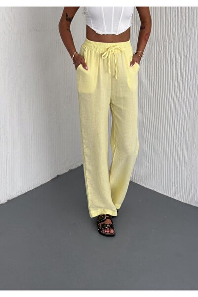 Noa Noa Muslin Fabric Wide Leg Trousers