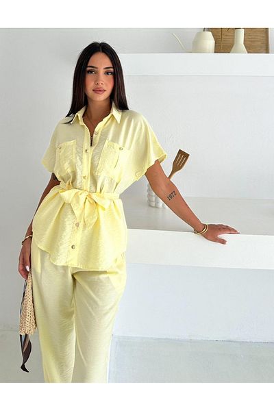 Noa Noa Rivet Detailed Shirt Pants Set