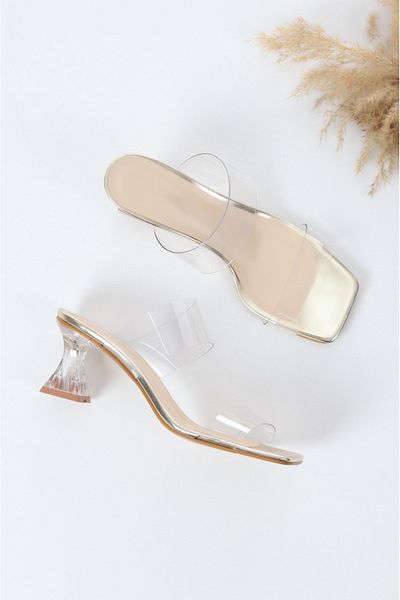 Aldina Nucci Kadinca Women's Slippers with Transparent Band # 1003