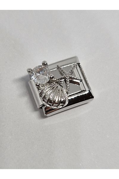 RoseCo00 Steel Italian Charm Bracelet Charm