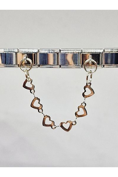 RoseCo00 Copy - Steel Italian Charm Bracelet Charm