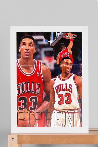 Saturn Scottie Pippen Pictură înrămată - Pictură poster NBA de baschet