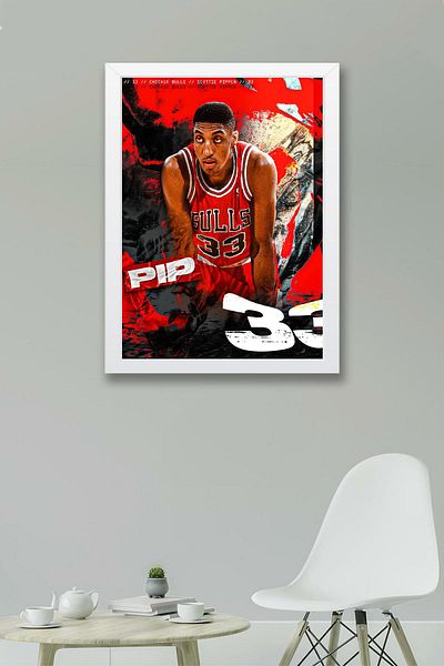 Saturn Pictură înrămată de Scottie Pippen - Pictură poster NBA Chicago Bulls