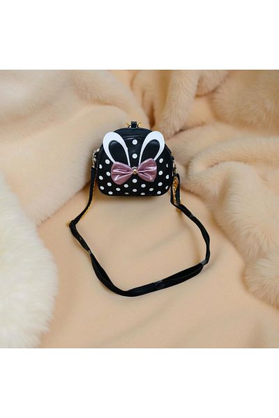 OEM Geanta fetita, Lapin, negru, 15x17x5 cm