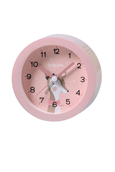 THD Ρολόι παιδικού δωματίου, THD T7, αθόρυβο, νυχτερινό φως, ξυπνητήρι, ροζ